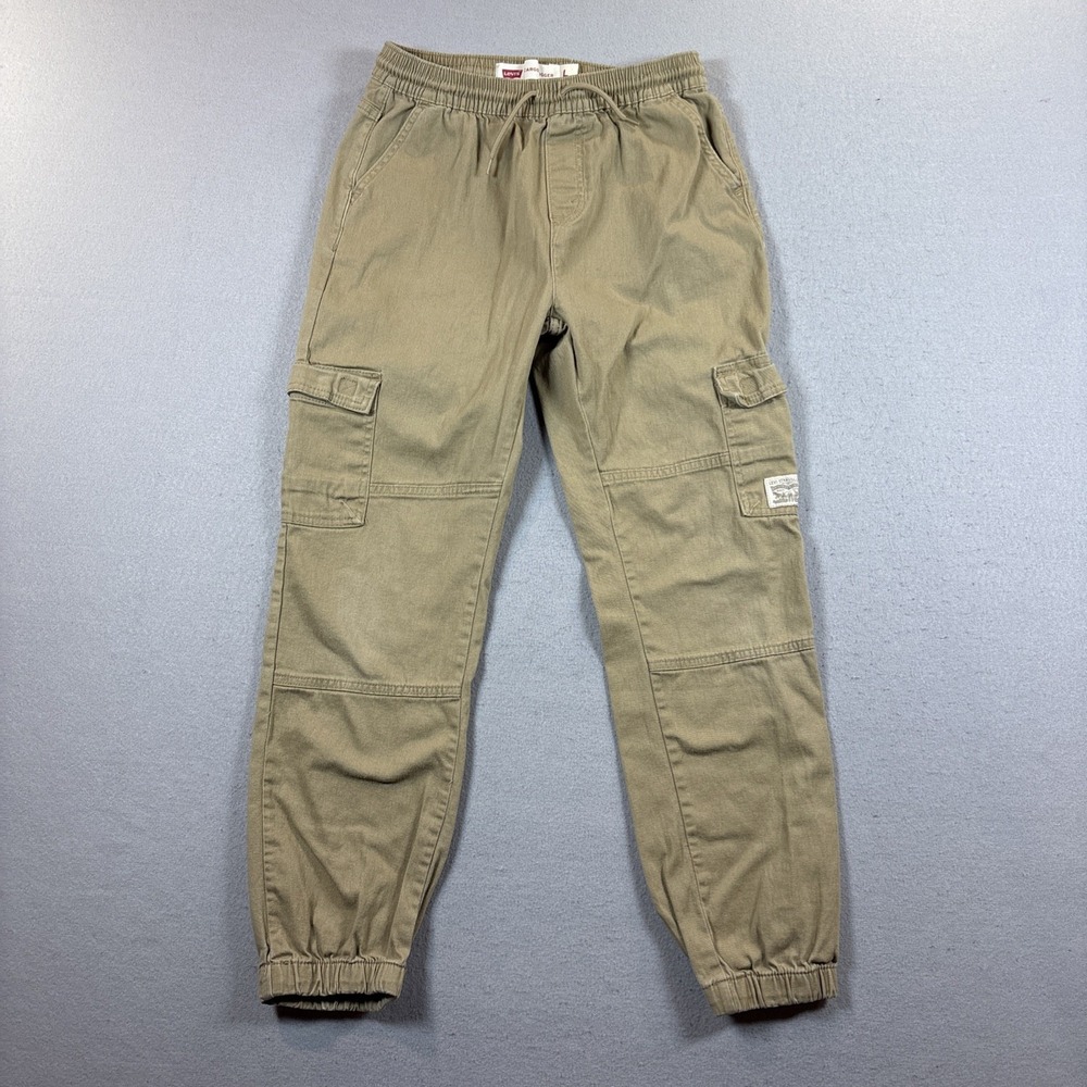 Levi's Strauss Signature Brown Khaki Jogger Pants‎ Youth Size Large Cargo
